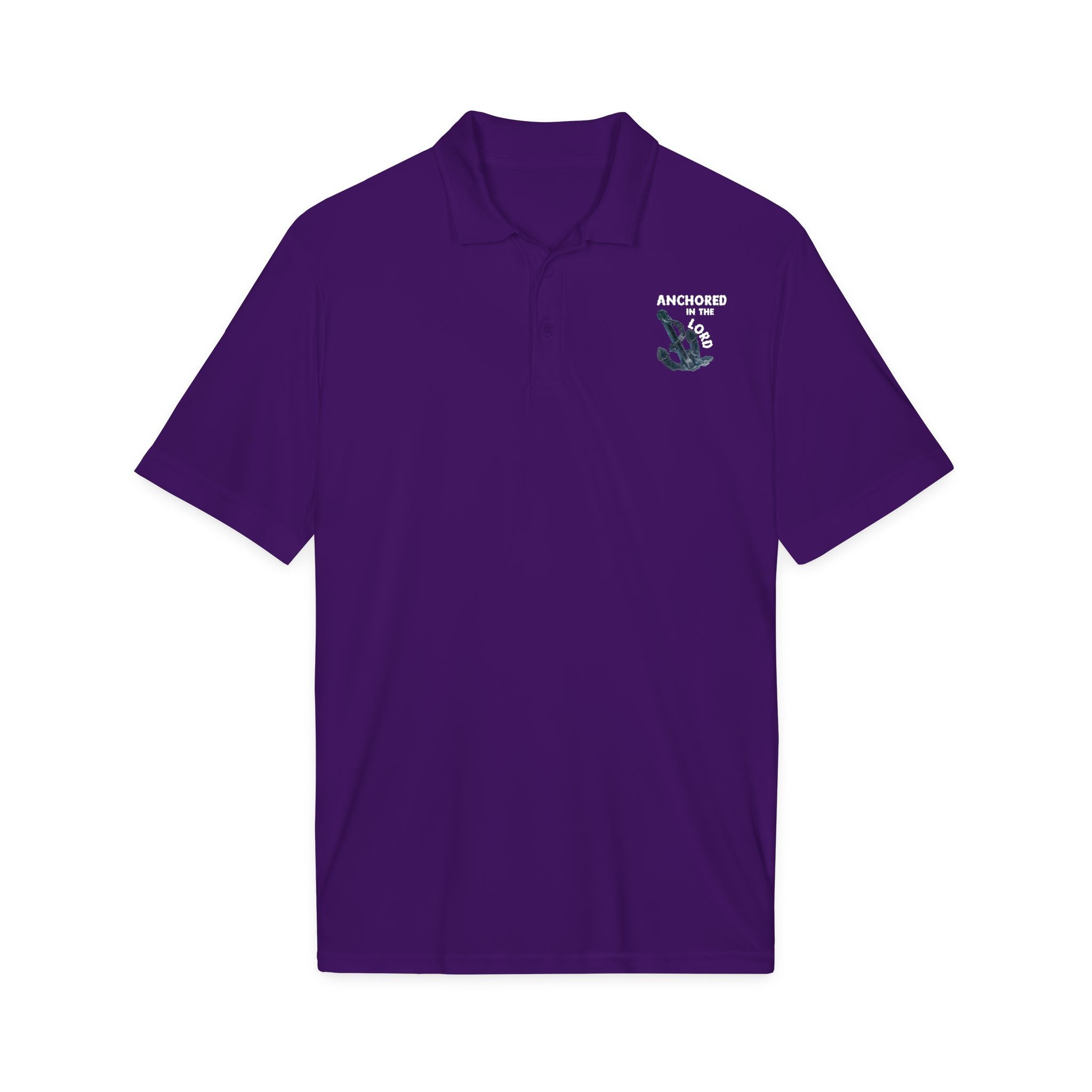 Anchored in the Lord Polo - White