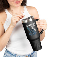 Anchored in the Lord 40oz Insulated Travel Mug White