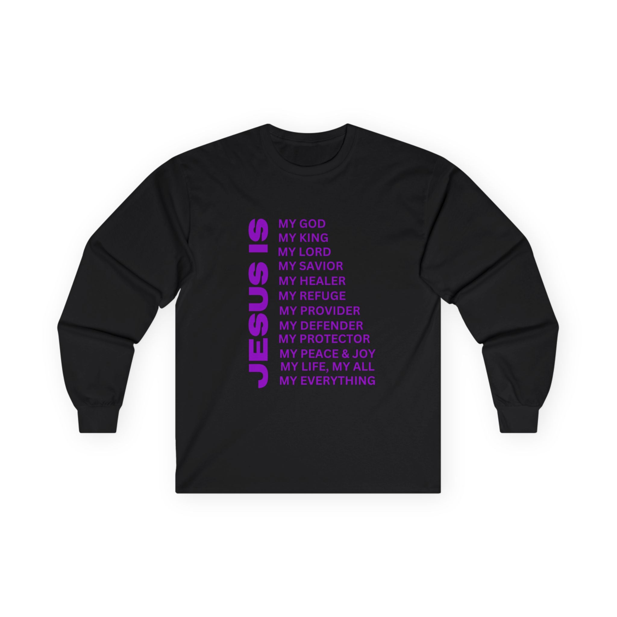 Christian JESUS IS Long Sleeve - Purple