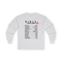 Bible Emergency Numbers Long Sleeve Tee - Black