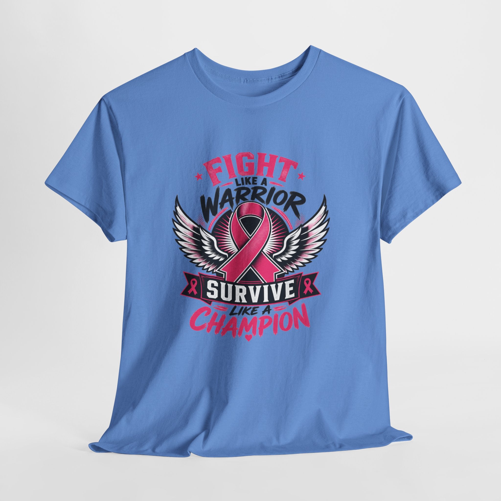 Fight Like a Warrior, Survive Like a Champion Breast Cancer Awareness T-Shirt