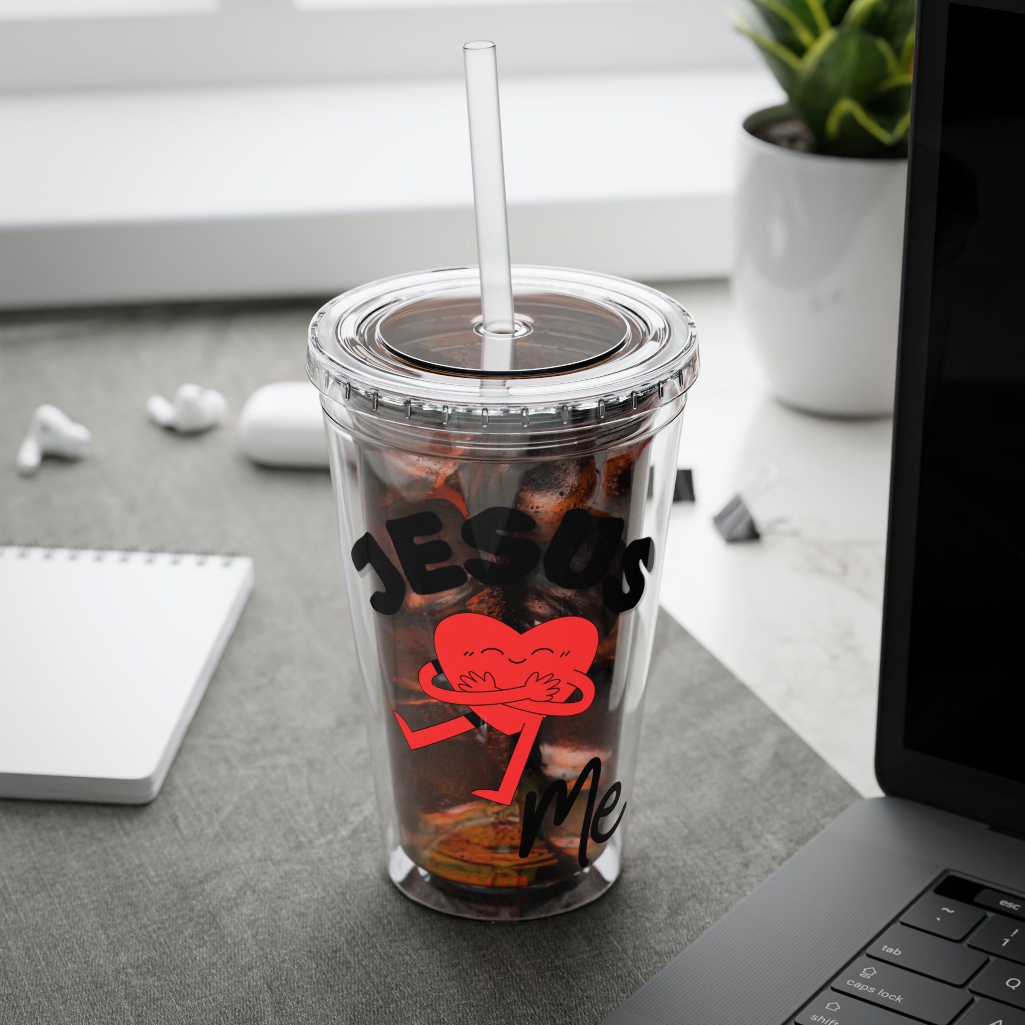 Jesus Loves Me 16oz Tumbler with Straw