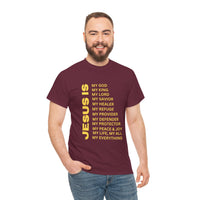 Christian JESUS IS T-Shirt – Gold
