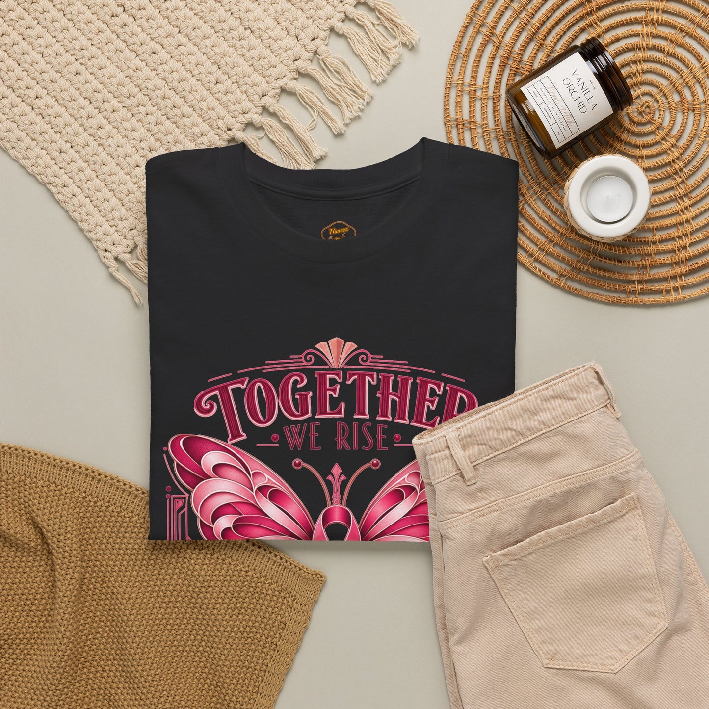 Together We Rise Breast Cancer Awareness T-Shirt — Fight Hope Cure Tee