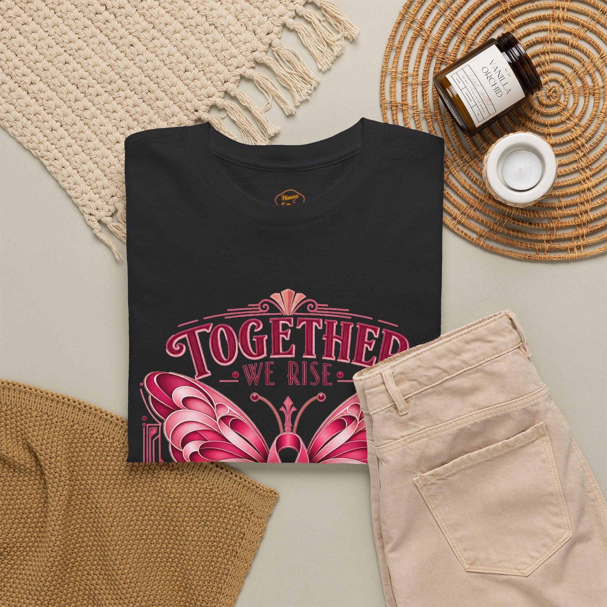 Together We Rise Breast Cancer Awareness T-Shirt — Fight Hope Cure Tee