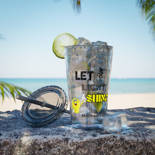 Let Your Light Shine 16oz Tumbler With Straw
