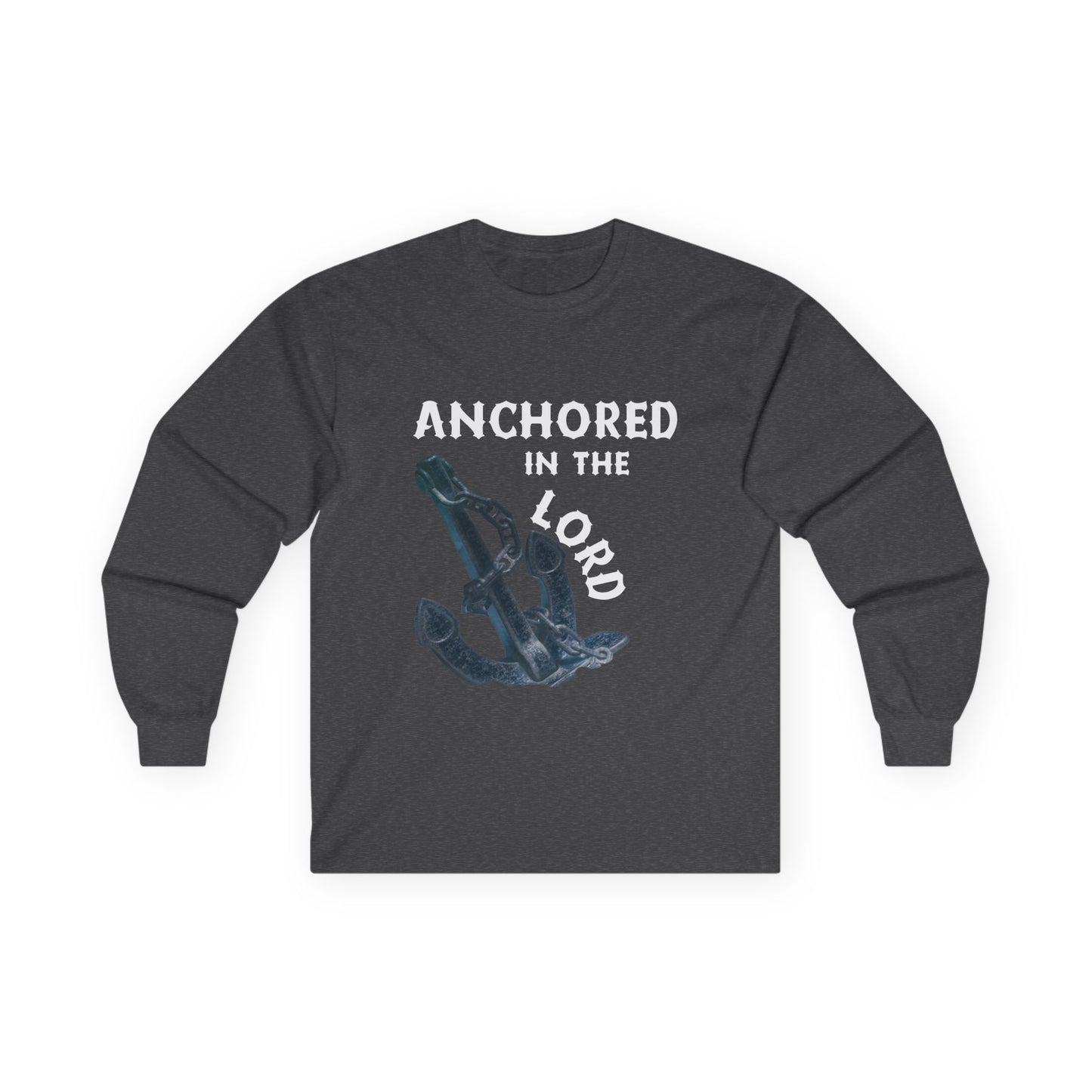 Anchored in the Lord Long Sleeve Tee - White