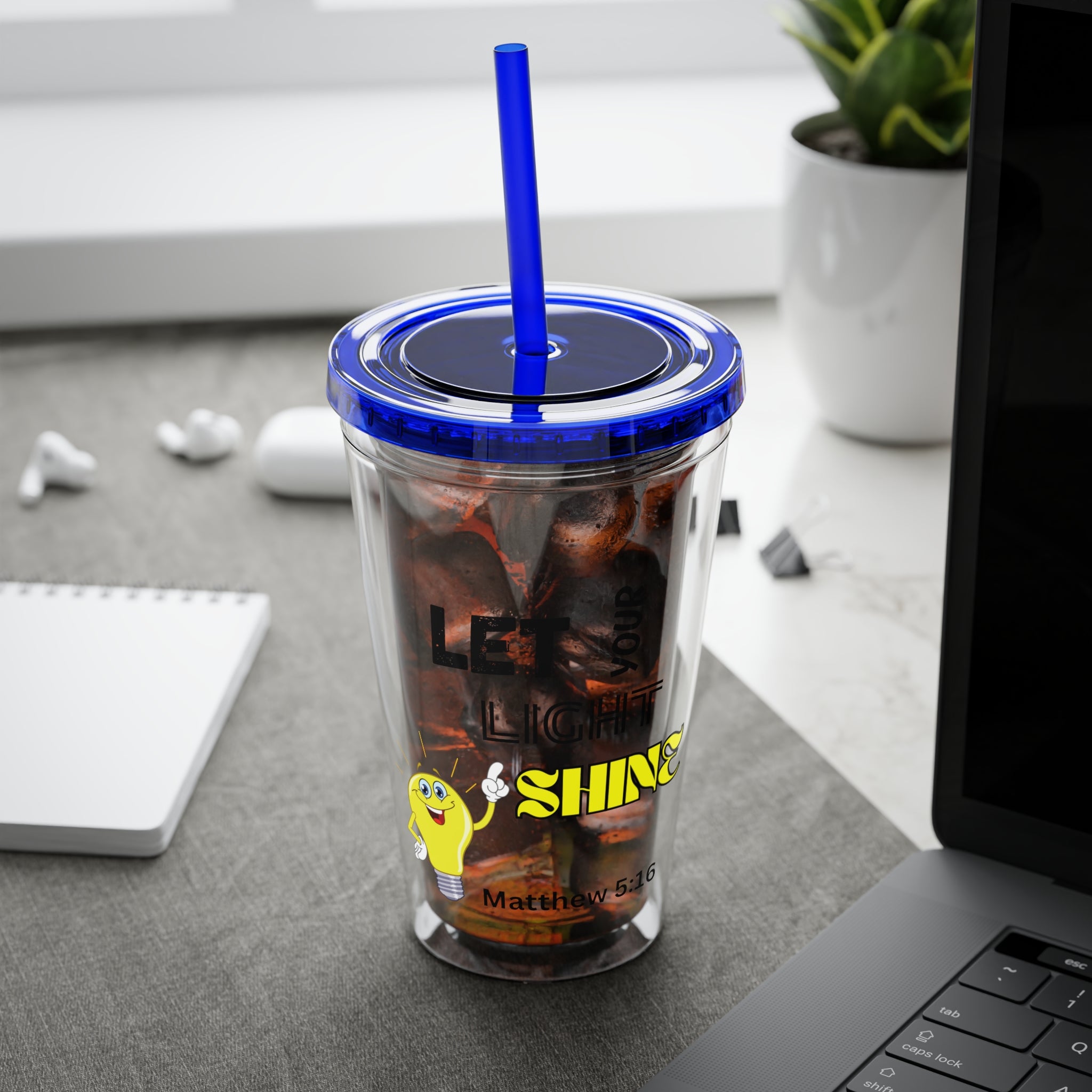 Let Your Light Shine 16oz Tumbler With Straw