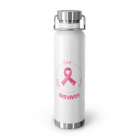 Survivor Breast Cancer Awareness 22oz Insulated Water Bottle