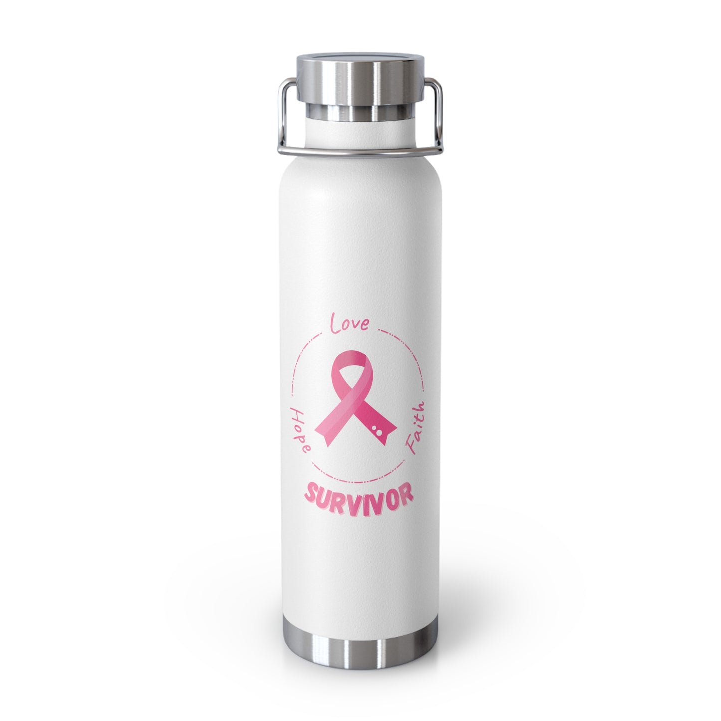 Survivor Breast Cancer Awareness 22oz Insulated Water Bottle