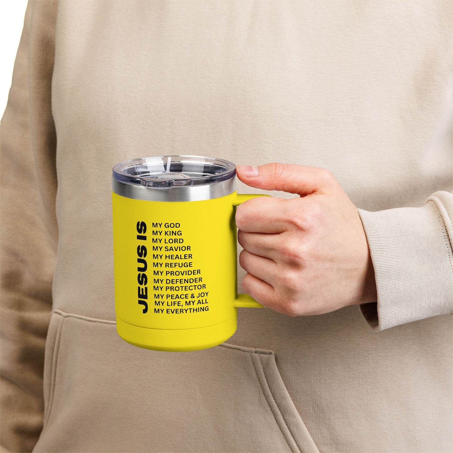 Christian Jesus Is 15oz Tumbler - Black