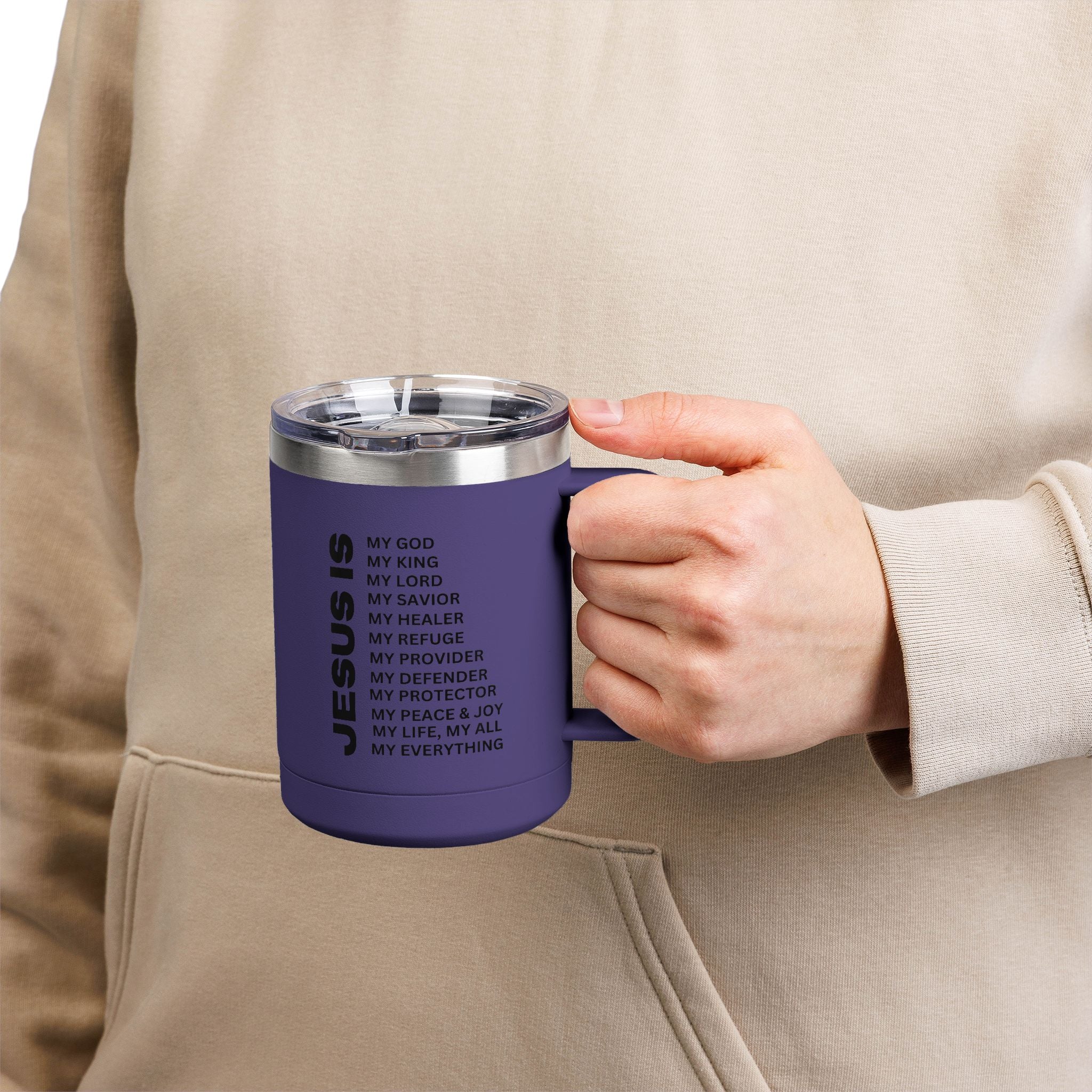 Christian Jesus Is 15oz Tumbler - Black