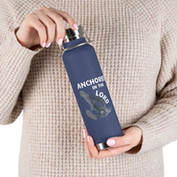 "Anchored in the Lord" 22oz Insulated Water Bottle — White