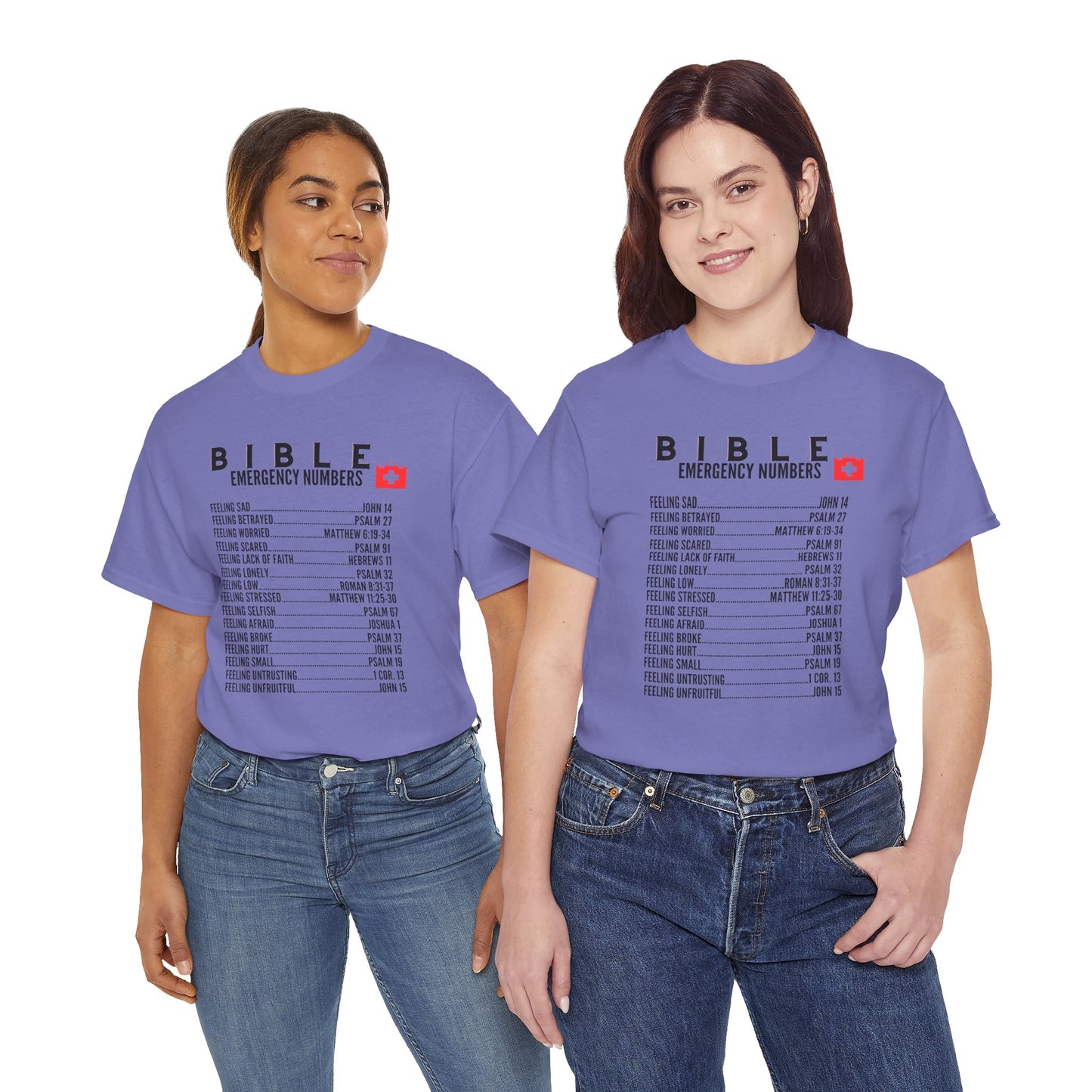 Bible Emergency Numbers Tee - Black