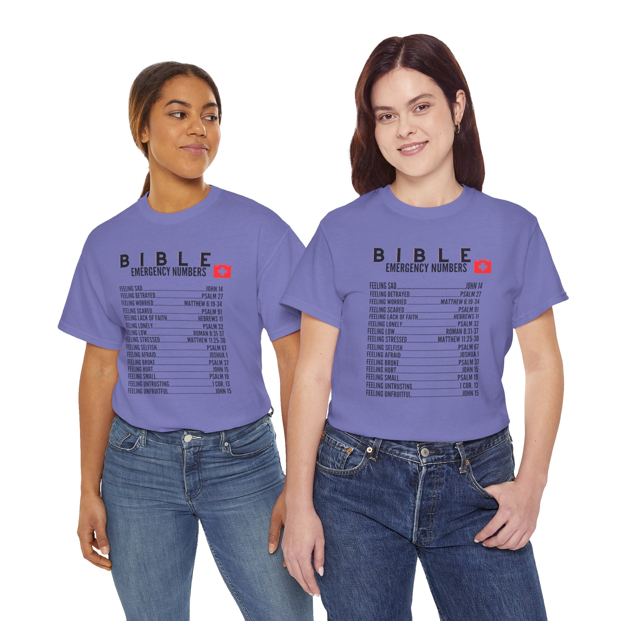Bible Emergency Numbers Tee - Black