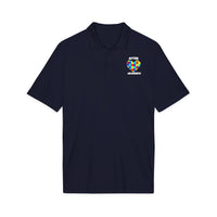 Autism Puzzle Heart Polo - White