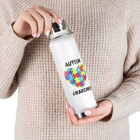 Autism Puzzle Heart Awareness — 22oz Insulated Water Bottle