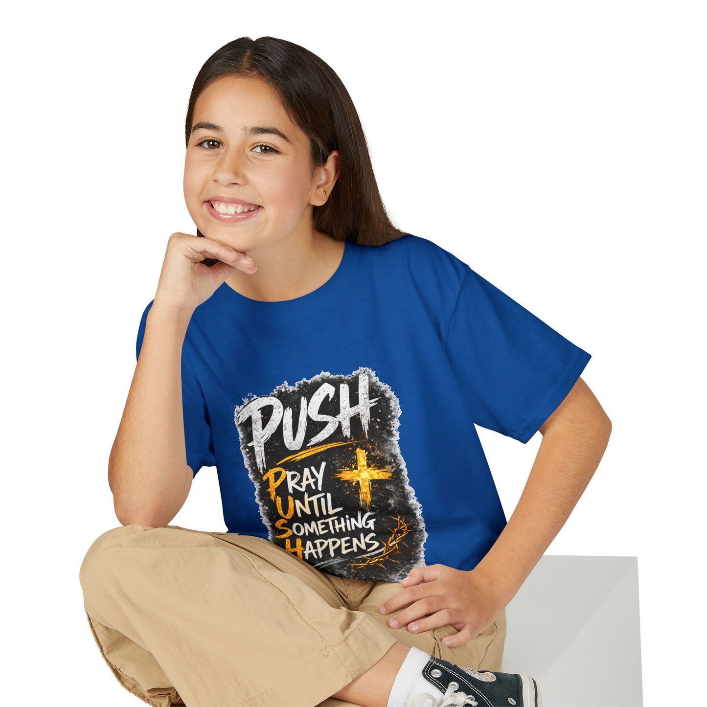"Push: Pray Until Something Happens" Youth T-shirt