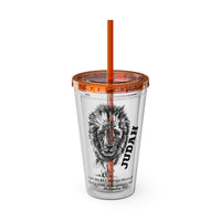 Lion of Judah 16oz Tumbler with Straw