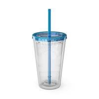 Fight Like a Warrior, Survive Like a Champion Breast Cancer Awareness 16oz Tumbler with Straw