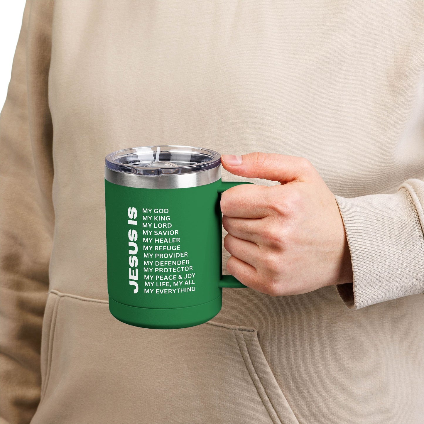 Christian Jesus Is 15oz Tumbler - White