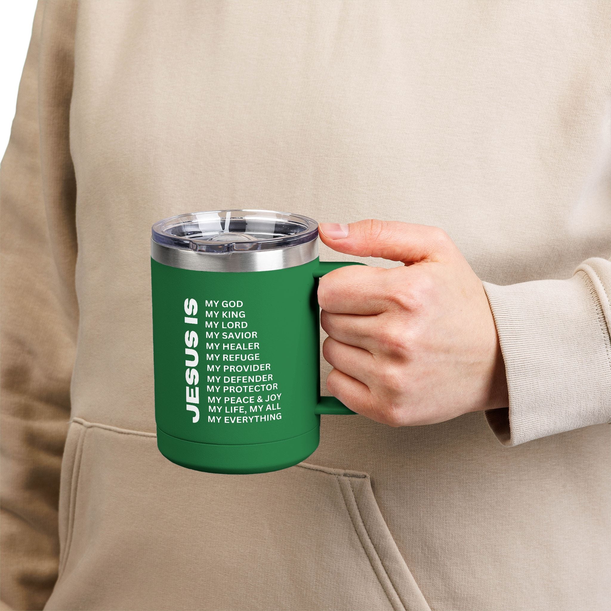 Christian Jesus Is 15oz Tumbler - White