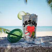 Jesus Loves Me 16oz Tumbler with Straw