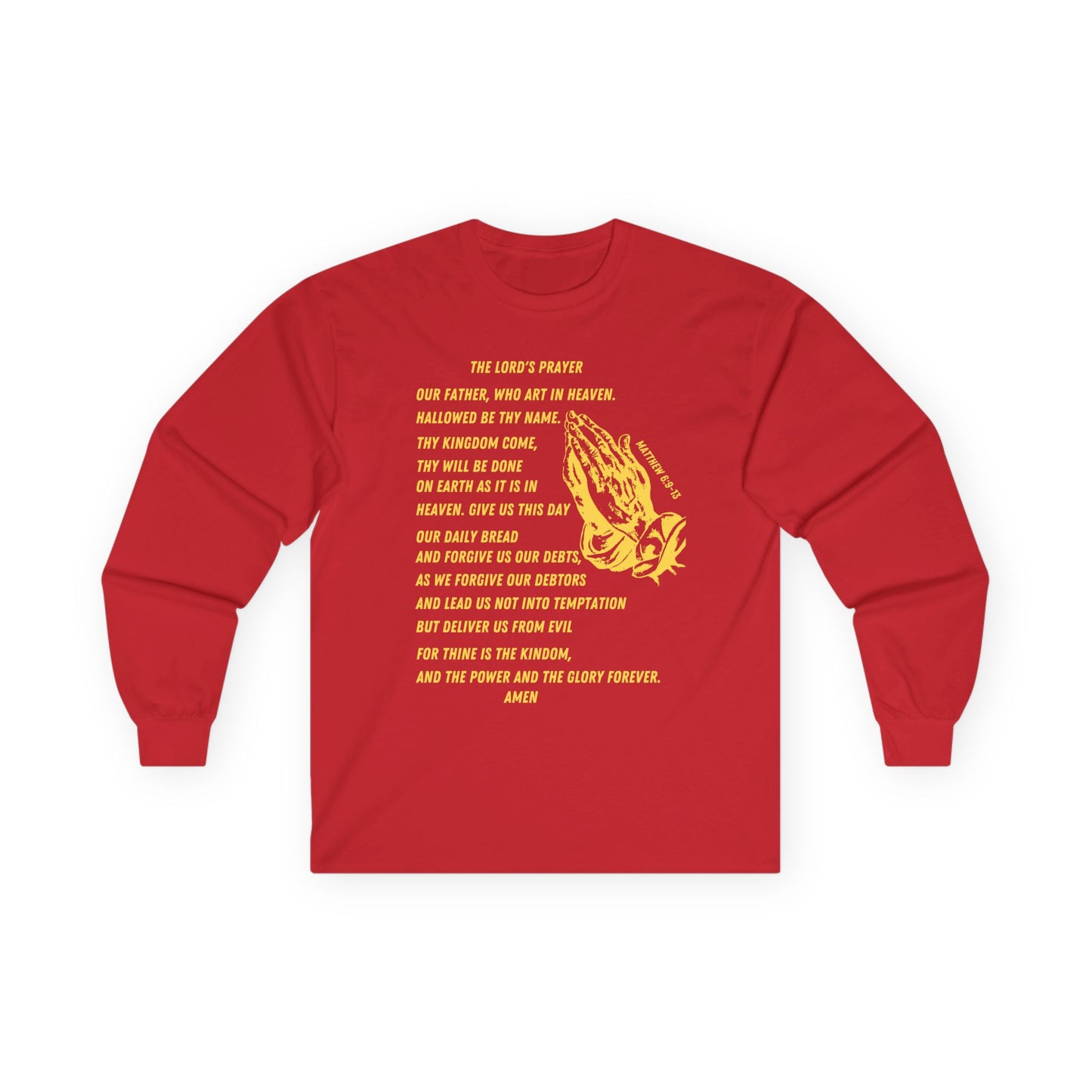 The Lord's Prayer Long Sleeve Tee - Gold