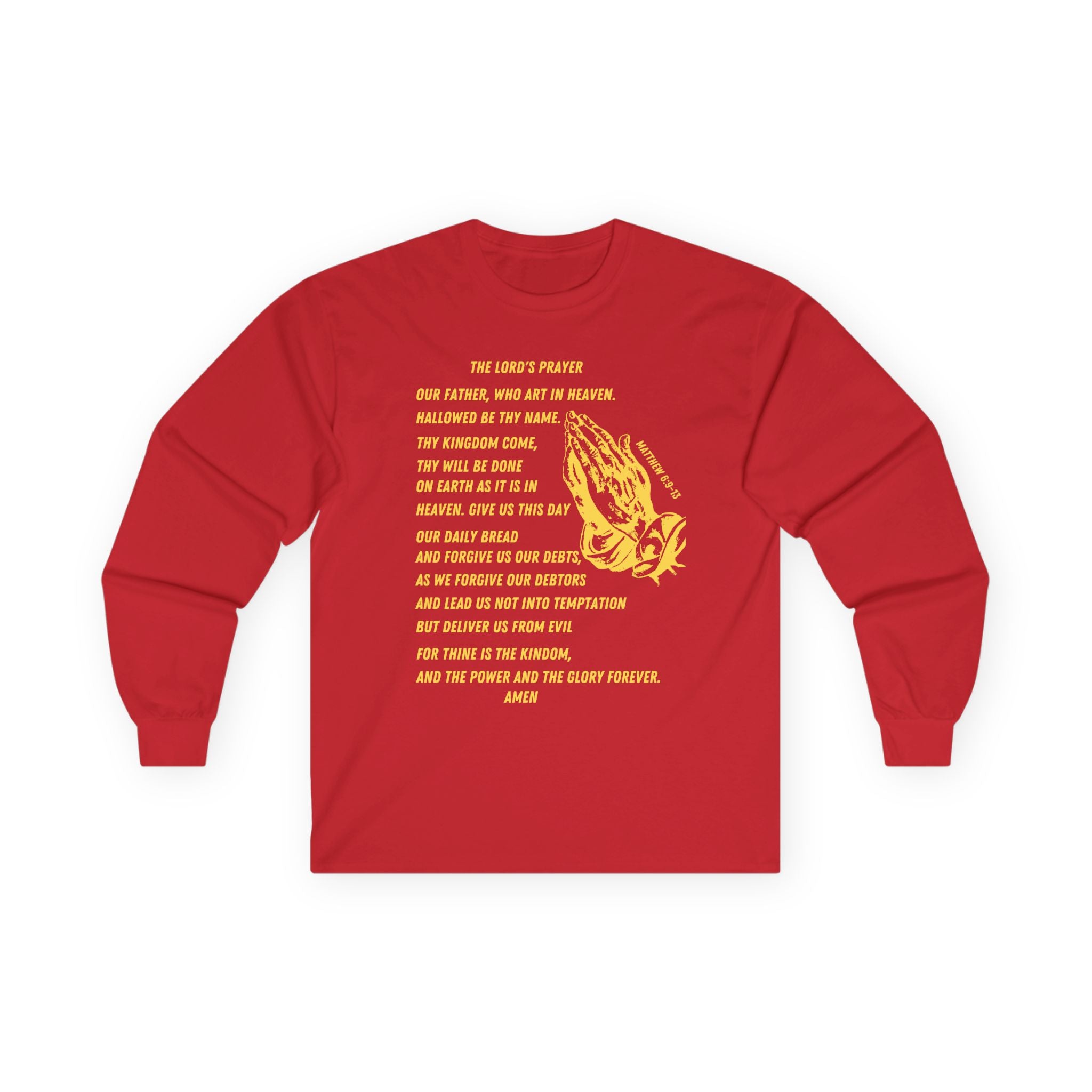 The Lord's Prayer Long Sleeve Tee - Gold