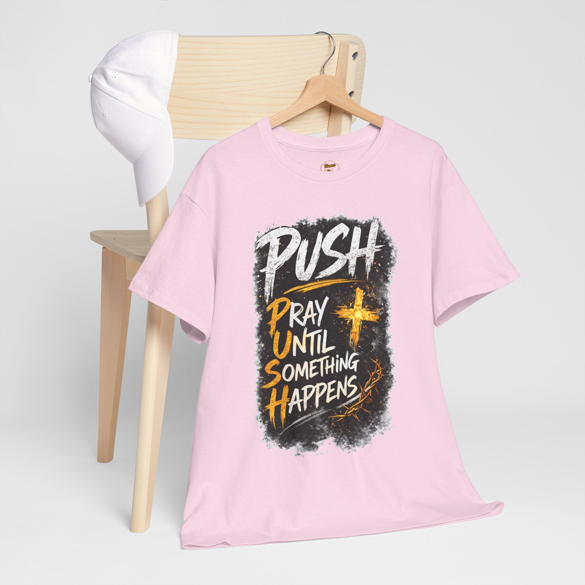 PUSH Pray Until Something Happens Christian T-Shirt  - 2