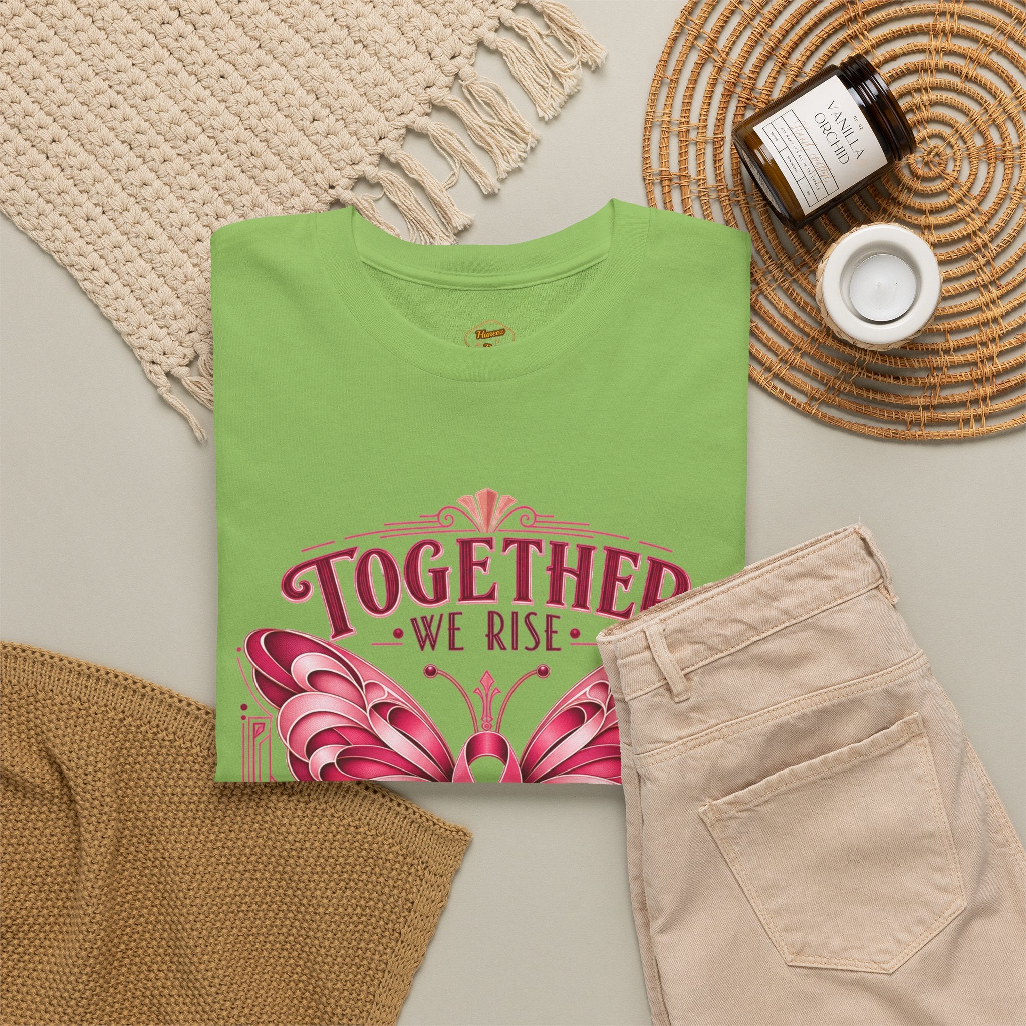 Together We Rise Breast Cancer Awareness T-Shirt — Fight Hope Cure Tee