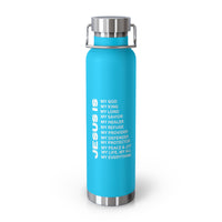 Christian JESUS IS 22oz Insulated Water Bottle - White
