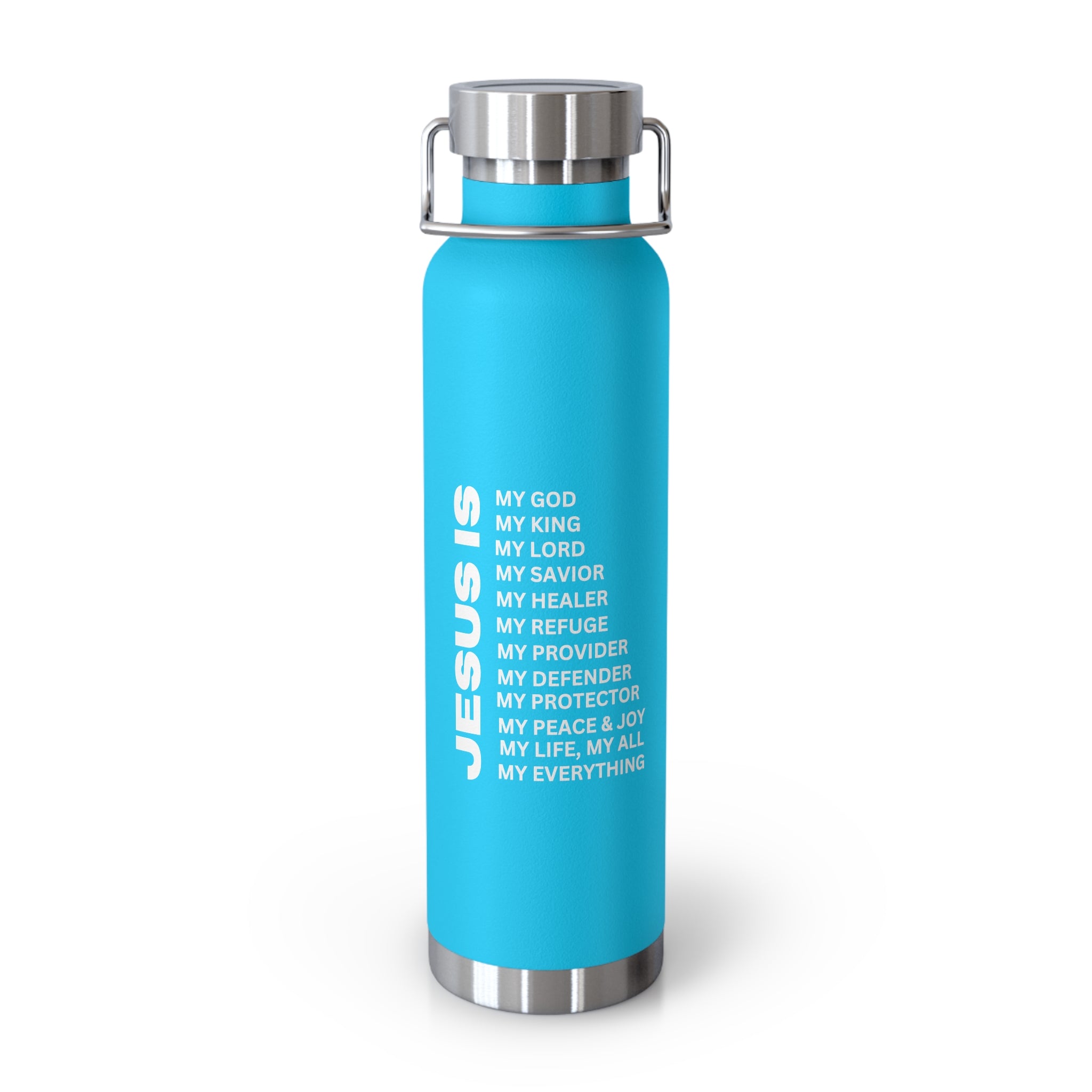 Christian JESUS IS 22oz Insulated Water Bottle - White