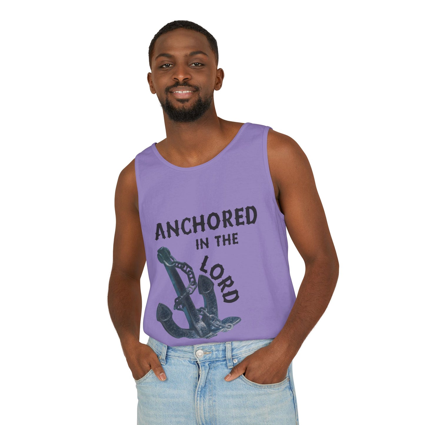 Anchored in the Lord Tank Top - Black