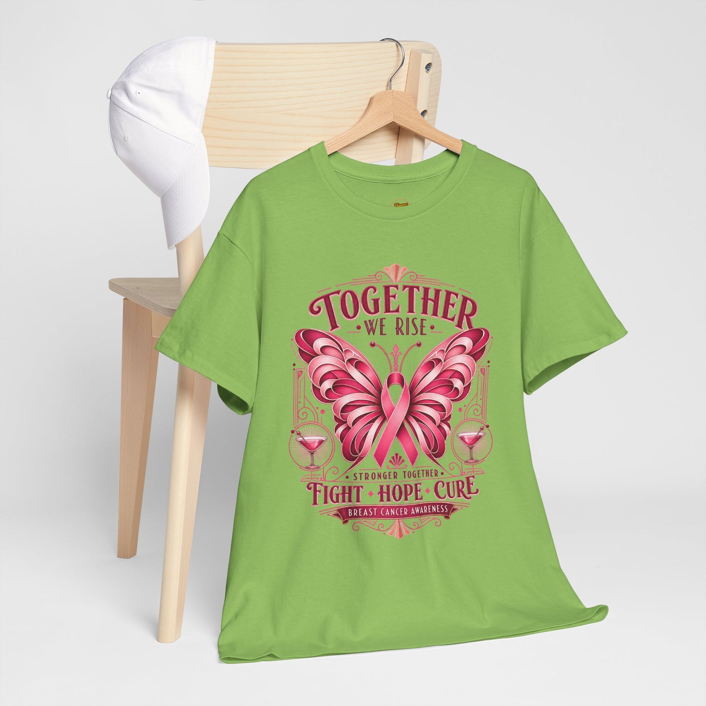 Together We Rise Breast Cancer Awareness T-Shirt — Fight Hope Cure Tee