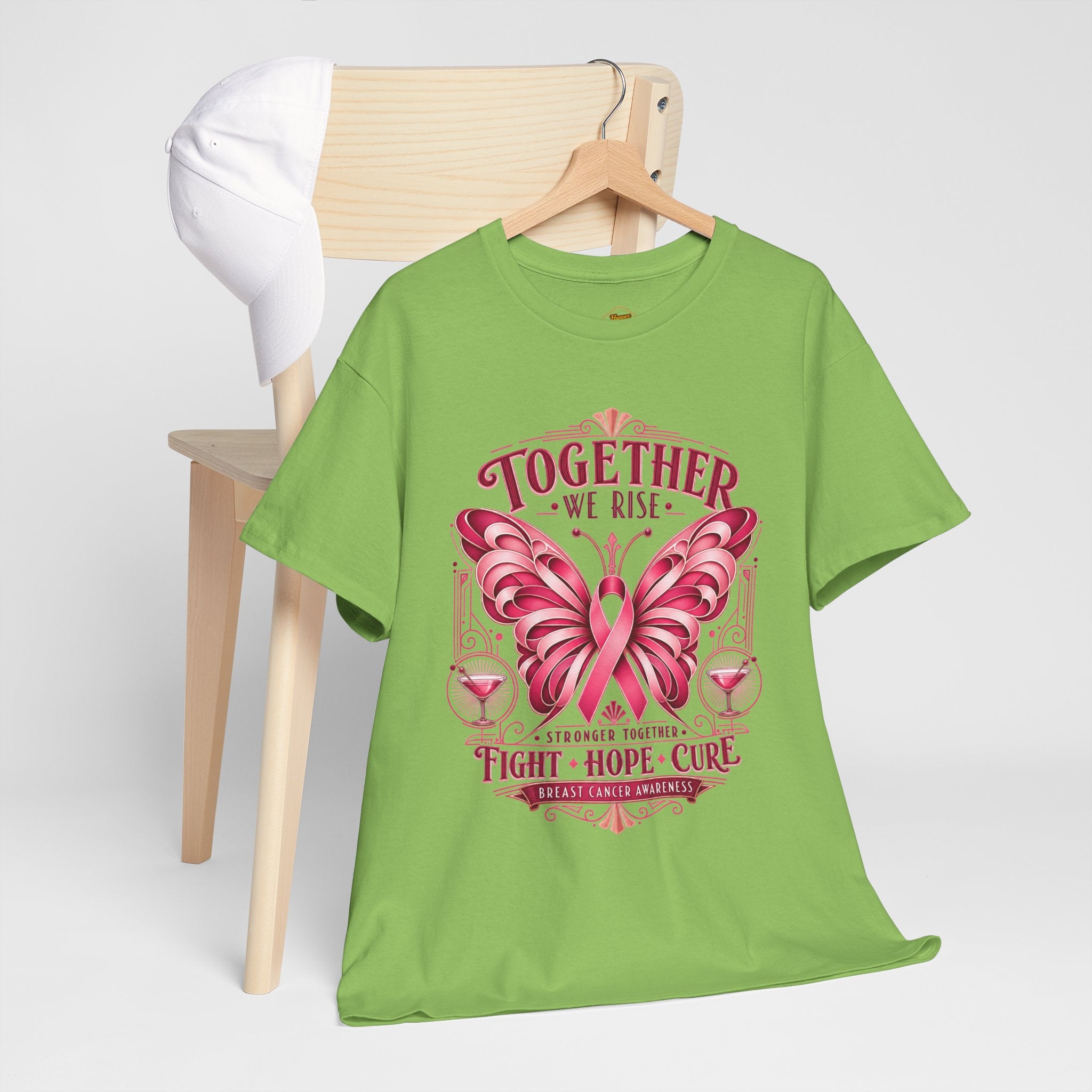 Together We Rise Breast Cancer Awareness T-Shirt — Fight Hope Cure Tee