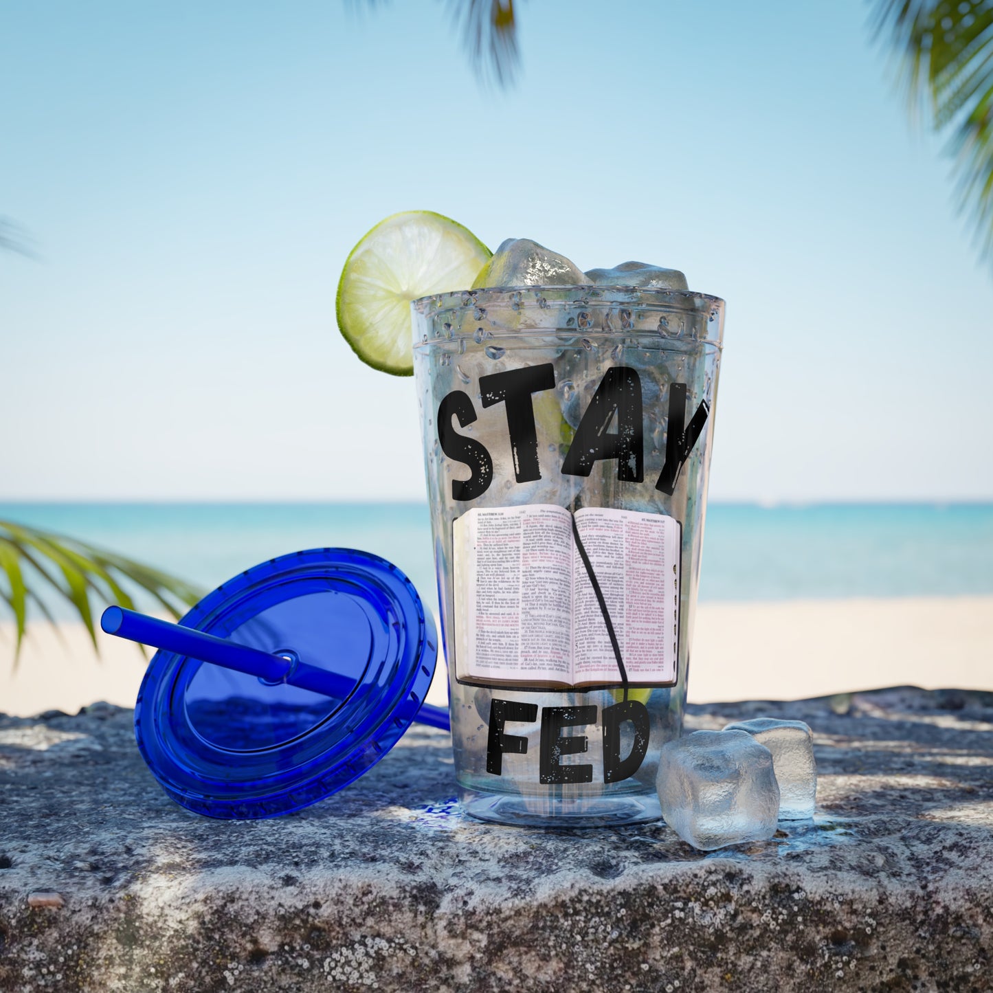 Stay Fed 16oz Tumbler with Straw