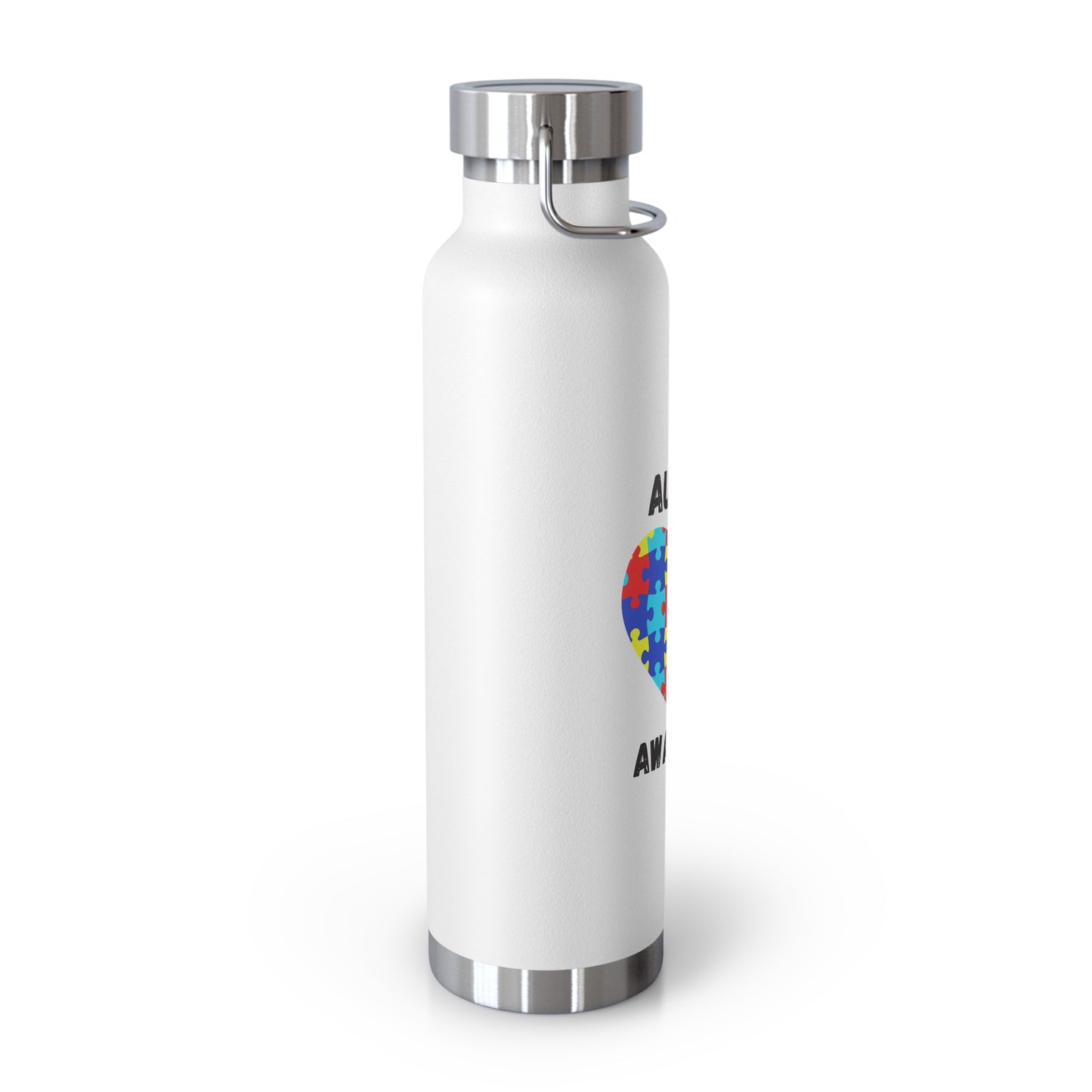 Autism Puzzle Heart Awareness — 22oz Insulated Water Bottle