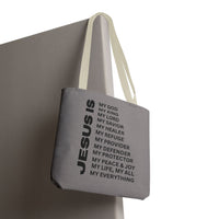 Christian JESUS IS Tote Bag - Grey