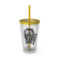 Lion of Judah 16oz Tumbler with Straw