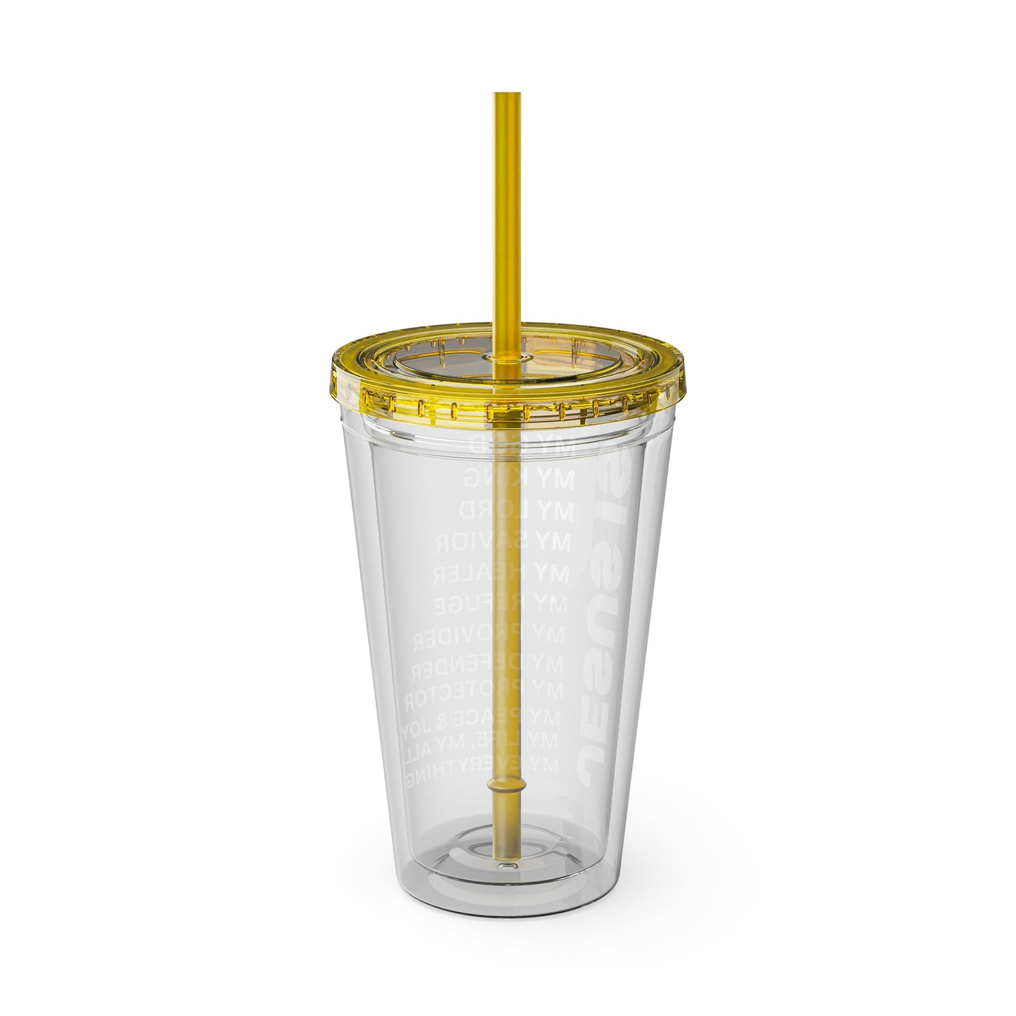 Christian JESUS IS 16oz Tumbler with Straw
