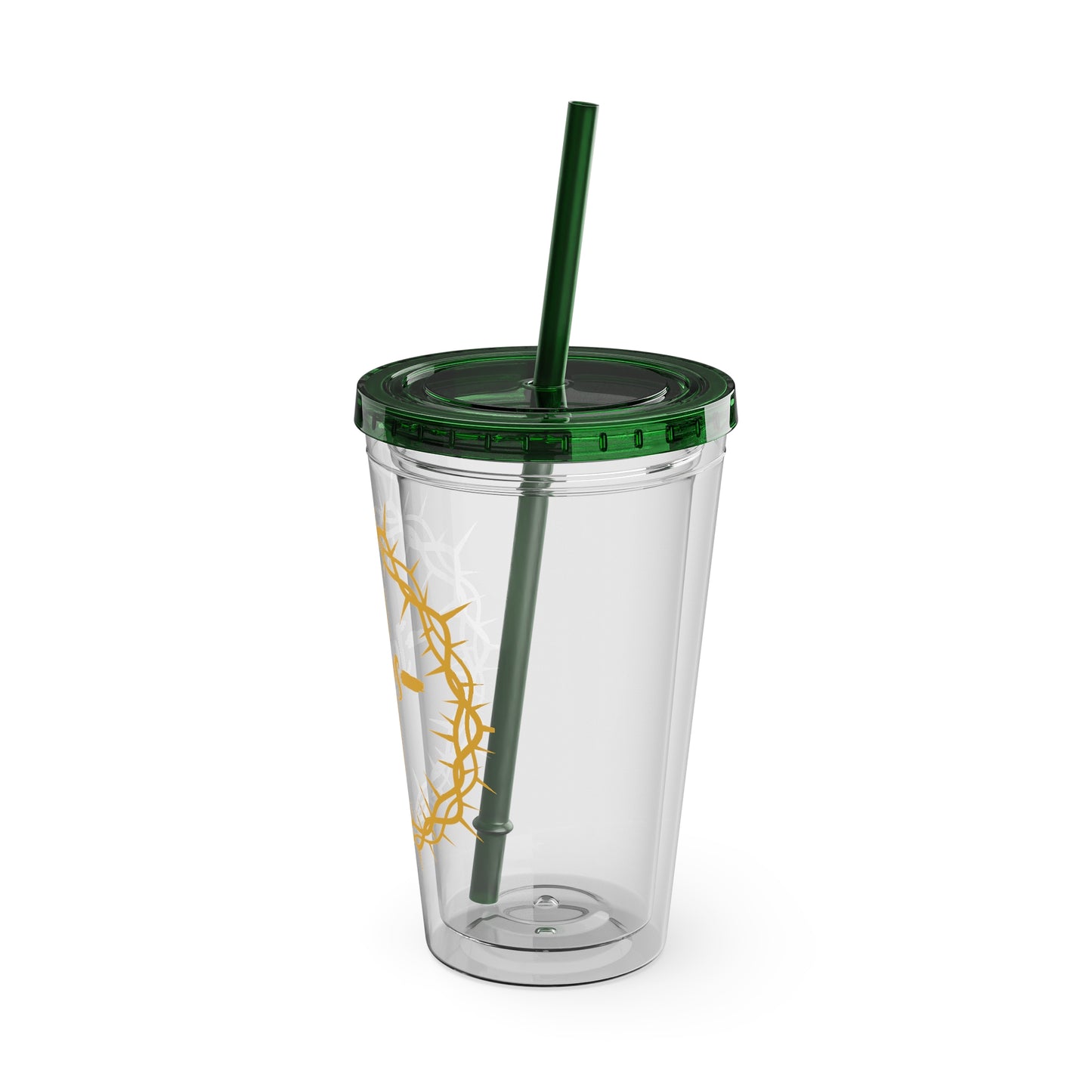 Jesus Crown of Thorns 16oz Tumbler with Straw