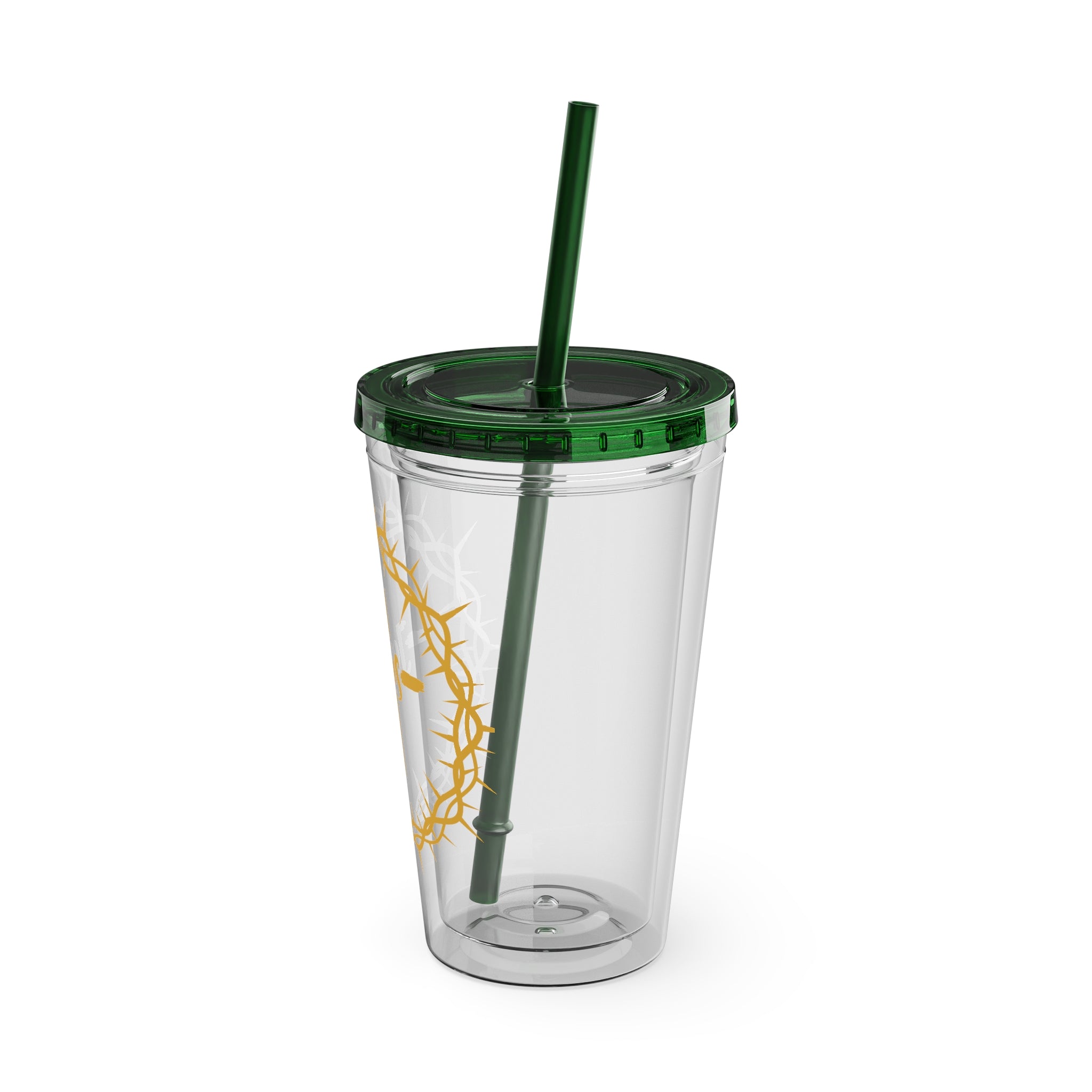 Jesus Crown of Thorns 16oz Tumbler with Straw