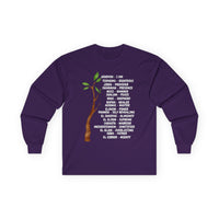 Characteristic Names of God Long Sleeve Tee - White