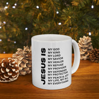 Christian JESUS IS White Coffee Mug (11oz, 15oz)