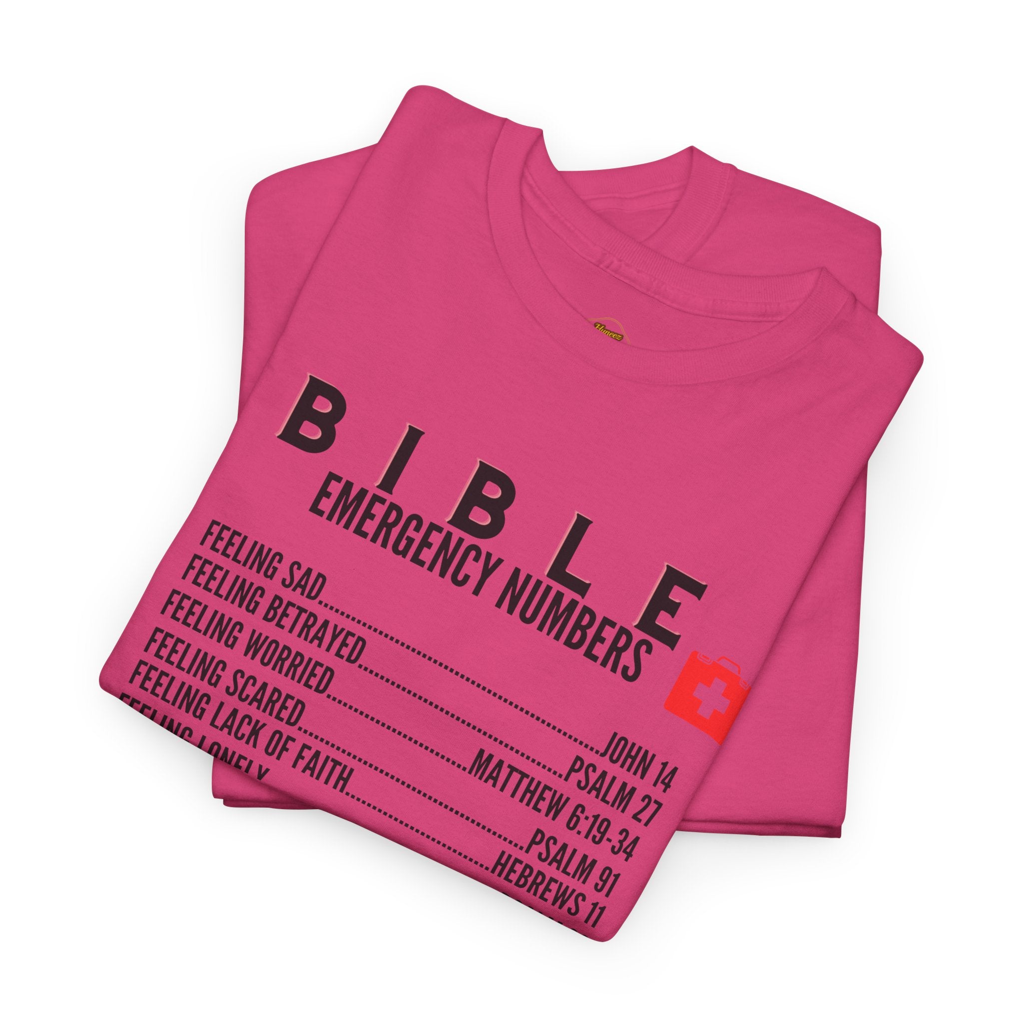 Bible Emergency Numbers Tee - Black