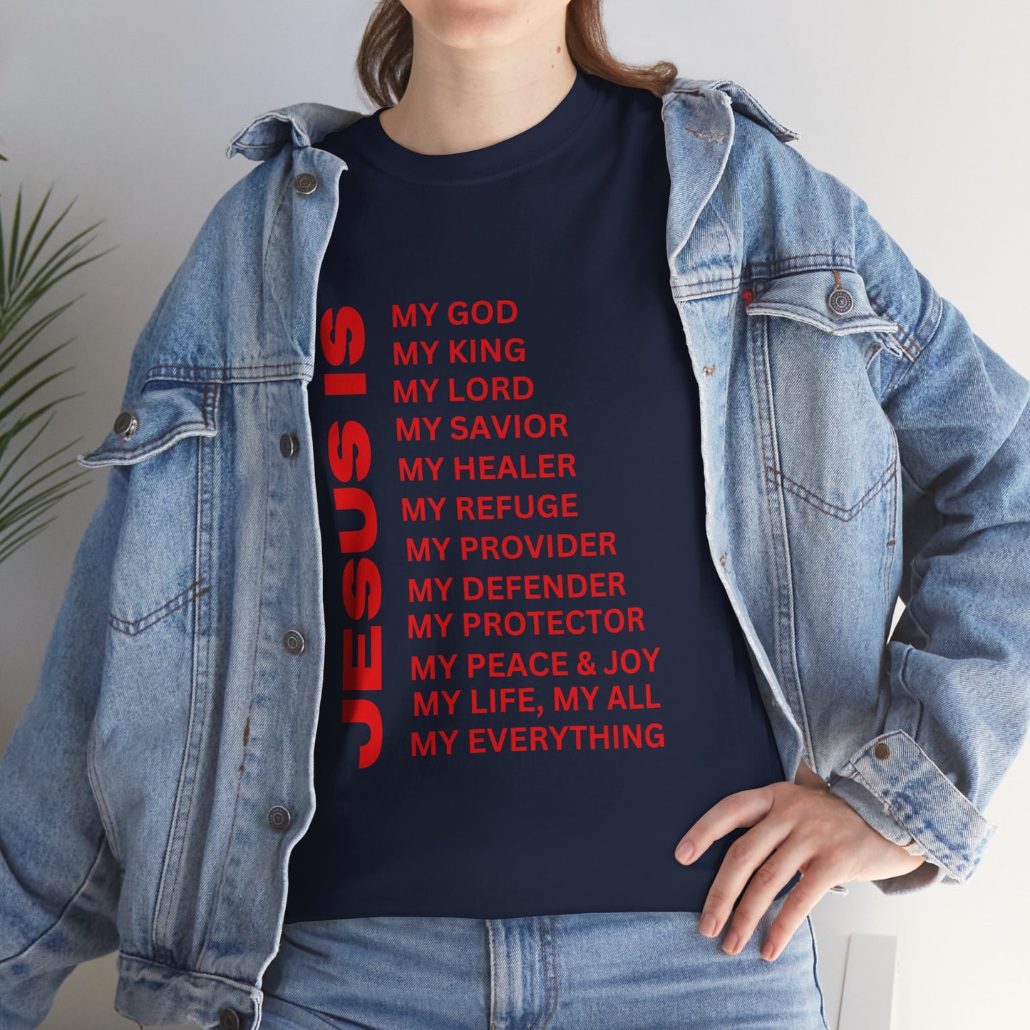 Christian JESUS IS T-Shirt - Red