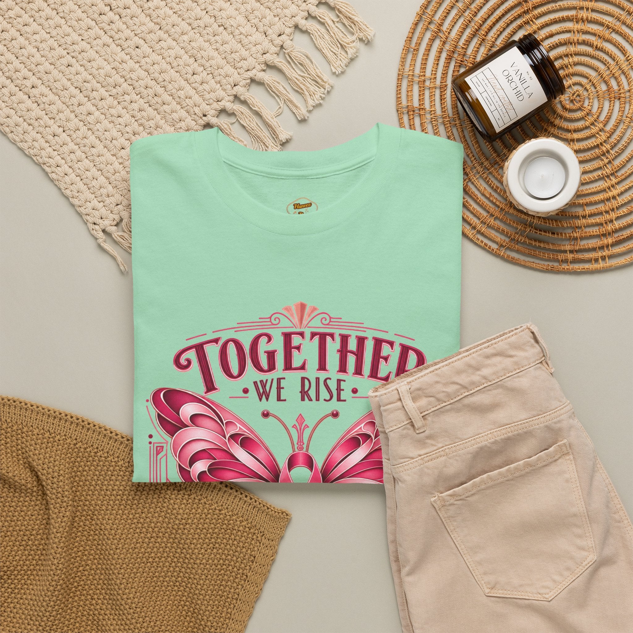 Together We Rise Breast Cancer Awareness T-Shirt — Fight Hope Cure Tee