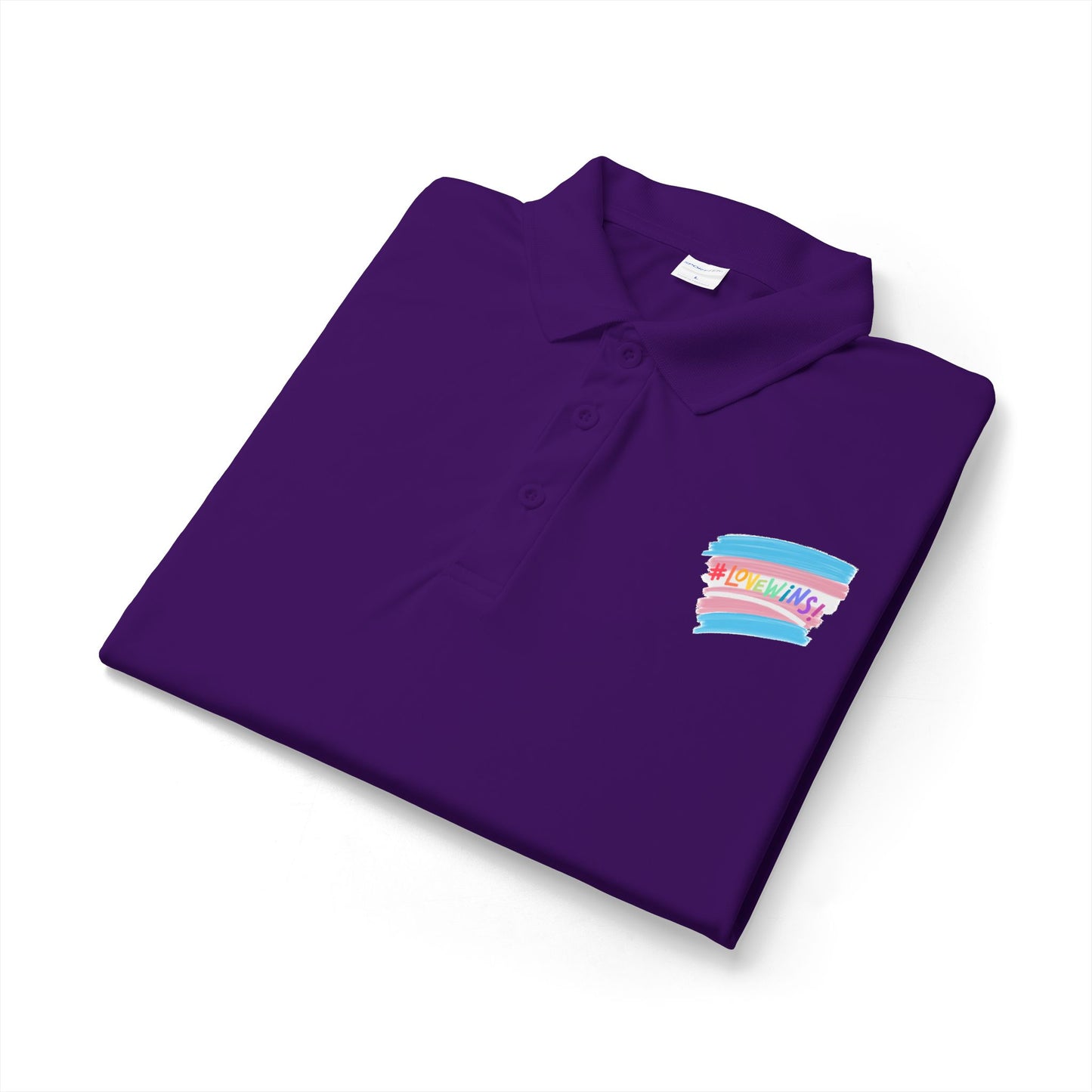 Trans Airbrush Love Wins Polo