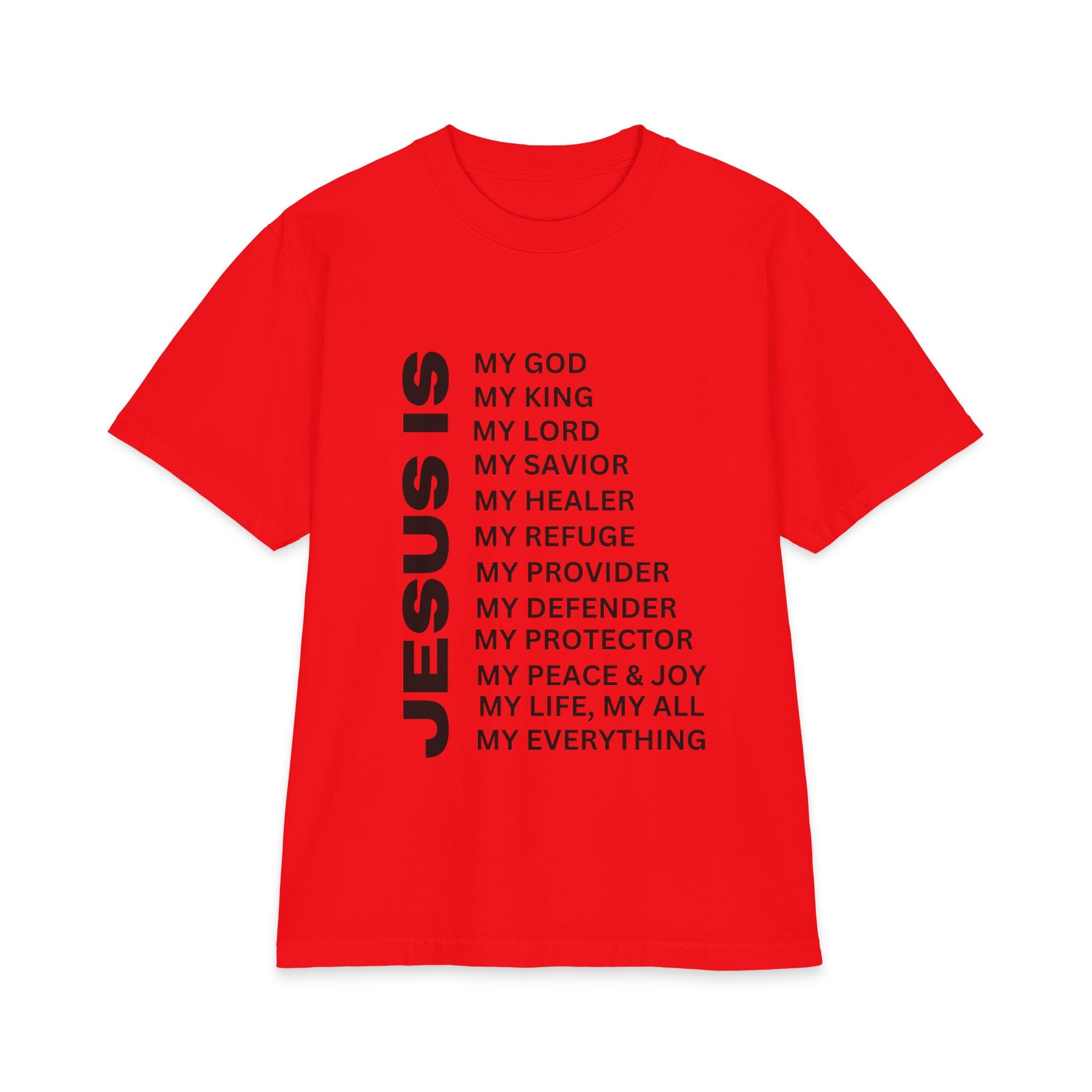 Christian JESUS IS T-shirt - 7X only - Black